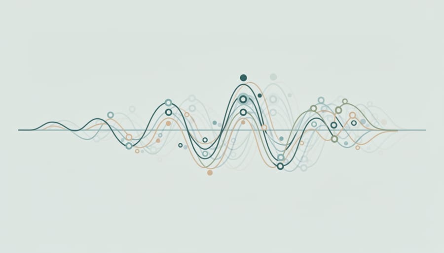 Aerial view of ocean wave patterns showing natural wave dynamics and interference